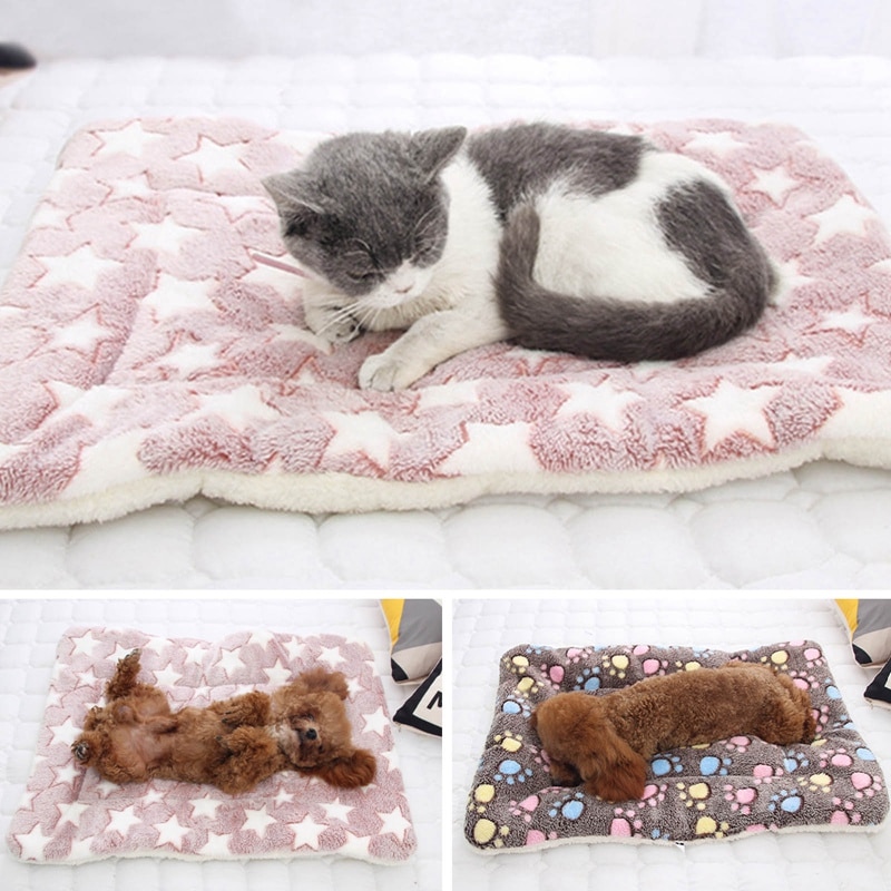 Winter Warm Hond Bed Soft Fleece Pet Deken Kattenbakvulling Puppy Slaap Mat Mooie Matras Kussen Voor Kleine En Grote honden