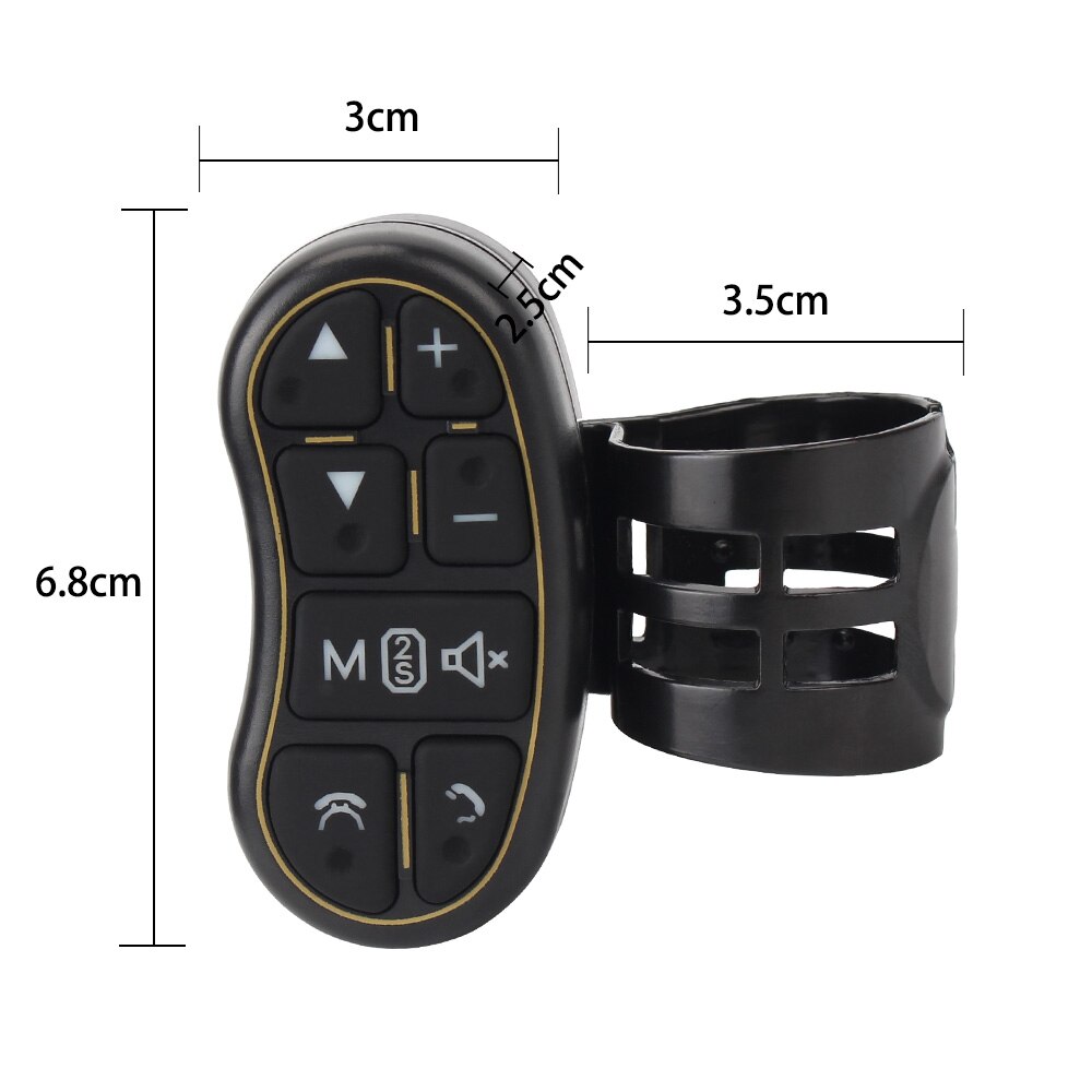 Pulsante di controllo dello sterzo Controller universale per volante per auto navigazione per auto telecomando Wireless per DVD applicabile