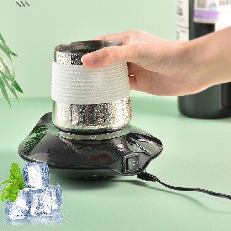 2 in 1 Tasse Heizung Kühl Tasse Platte Kühlung Getränke Getränke Können Thermostat Heißer Tee Macher Heizung Bahn Kühler Wärmer Pad