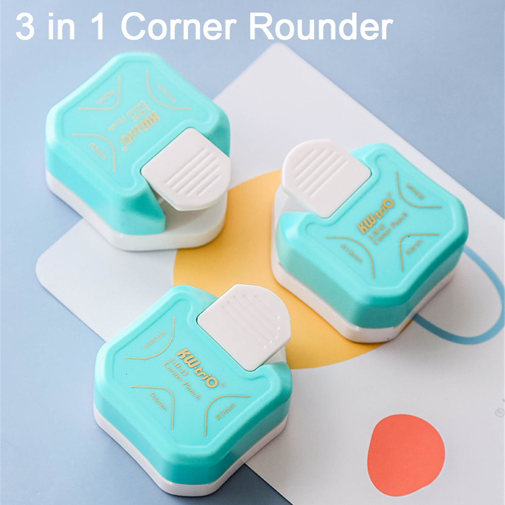 Poinçon d'angle 3 en 1 4-10mm, coupeur d'angle pour la fabrication de cartes/stratifié/carton/Scrapbooking/artisanat en papier/cartes de visite