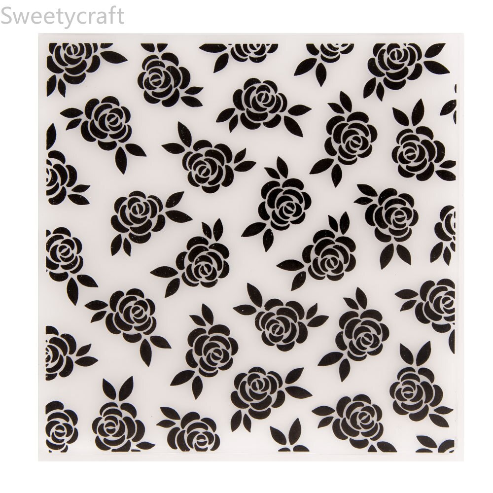 Rose Flower Embossing Folders For Christmas Card Making Supplies Paper Craft Scrapbooking Plastic Embosser Stencil: Default Title