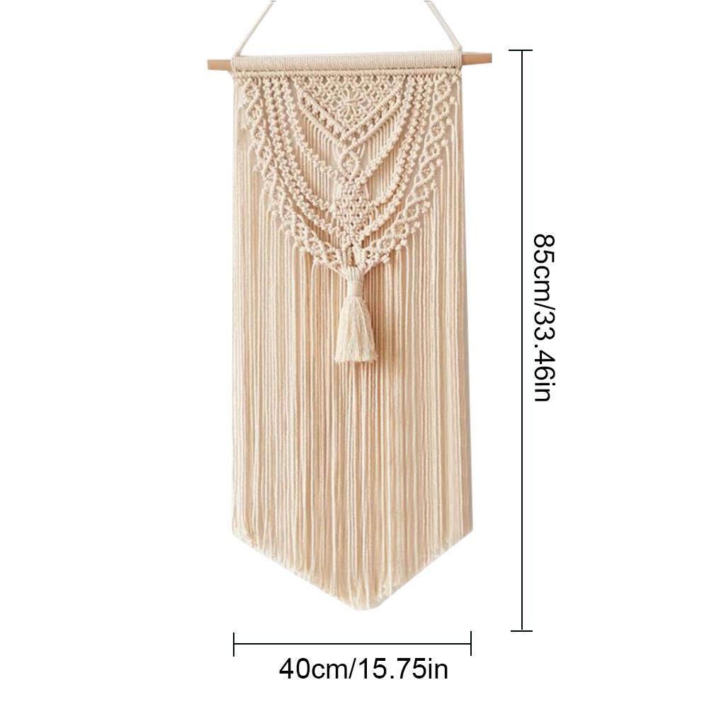 Vegg makrame elegant bohem bomull tau vevd billedvev hjem vegg bryllup rom dekorasjon makrame veggheng
