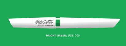 Winsor & Newton Pigment Markers Blue and Green Tones: Bright Green