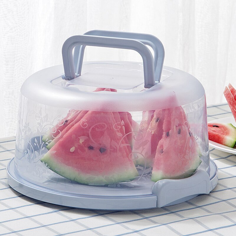 Portable Cake Storage Box Round Birthday Cake Box Kitchen Wedding Baking Container YE