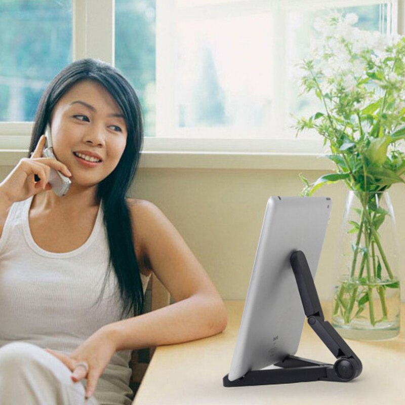 Foldable Phone Tablet Stand Holder Adjustable Desktop Mount Stand Table Desk Support for IPhone 1 2 3 4 Air Pro