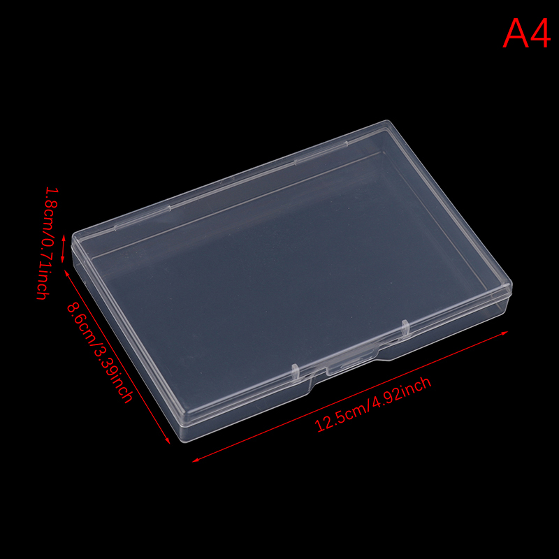 Boîte d'emballage en plastique transparente, rectangulaire, translucide, mallette de rangement, anti-poussière, durable, contenant pour bijoux de bain: Bleu