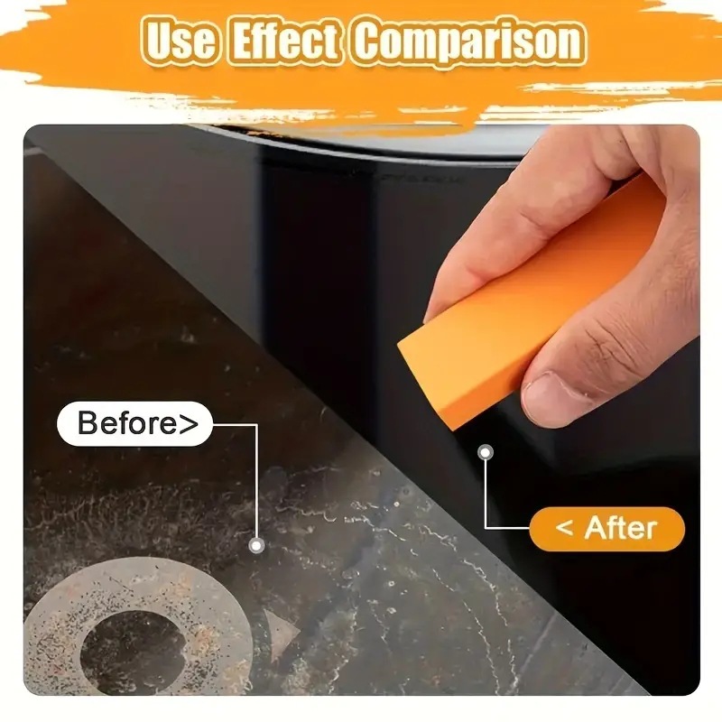 "Efficient Limescale Eraser, Stainless Steel Rust Remover for Kitchen Faucets, Cleaning Rubber for Household Scale Stain Tool"