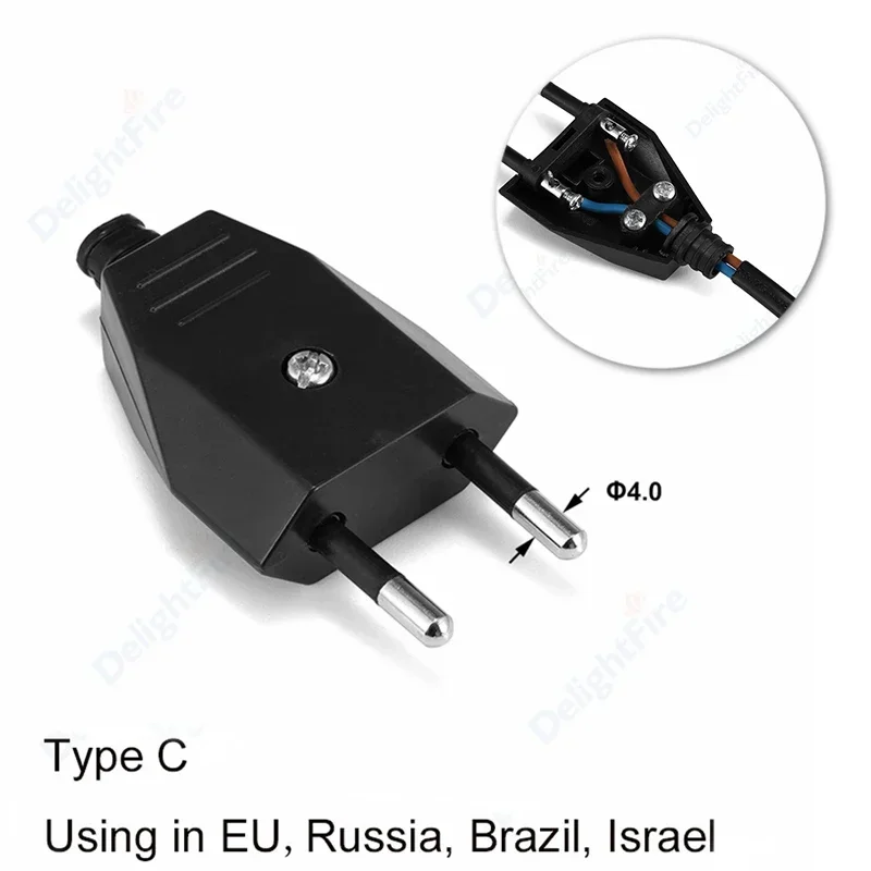 Prise électrique de remplacement ue, sortie Schuko rechargeable, russie, corée, européenne, rallonge électrique, connecteur de fil: Beige / TYPE 15