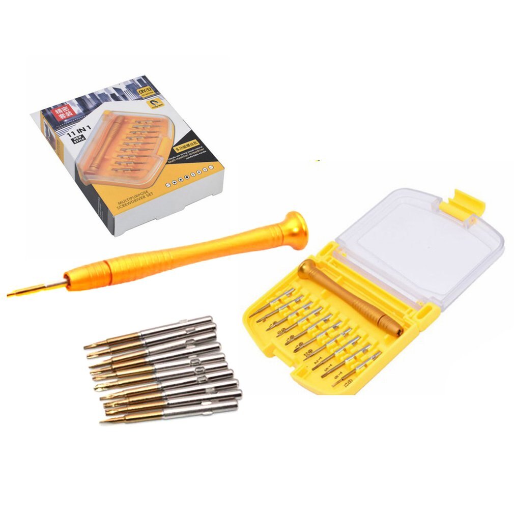 11pcs/set Multi-function Screwdriver Disassembly And Repair Tool Telecommunications Disassembly Tool For Mobile Phone: S2 steel