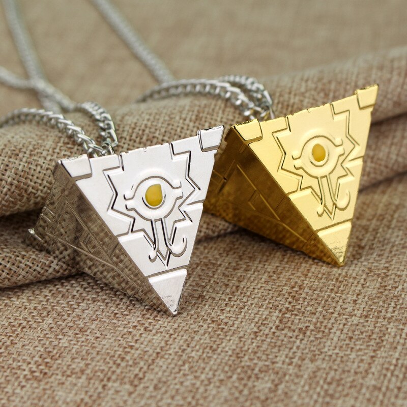 Anime Yu-Gi-Oh Necklace Yugi Muto Big Size 3D Millenium Puzzle Millennium Wheel Wisdom Pendant Necklace for Fans Jewelry