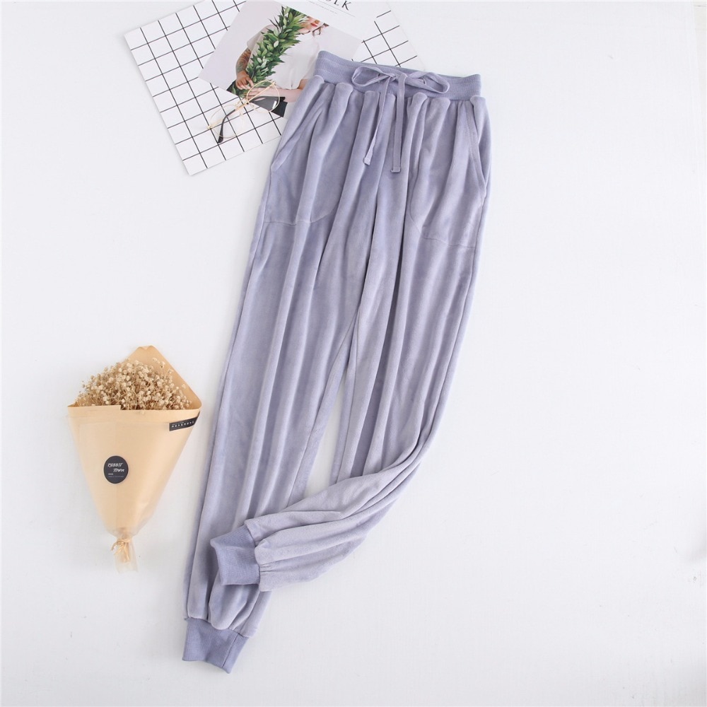 Fdfklak Thuis Broek Voor Vrouwen Winter Flanellen Pyjama Broek Vrouwen Pyjamabroek Lounge Wear Dames Slapen Broek M-XXL