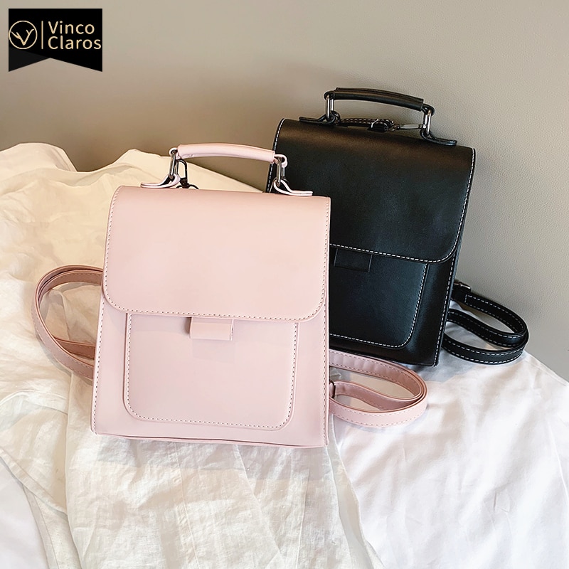 ottavino dell'UNITÀ di elaborazione di Cuoio Delle Donne Zaino mini Zaino Da Viaggio femminile di Alta Qualità Bookbag Borse Da Scuola per Le Ragazze adolescenti Mochila Feminina