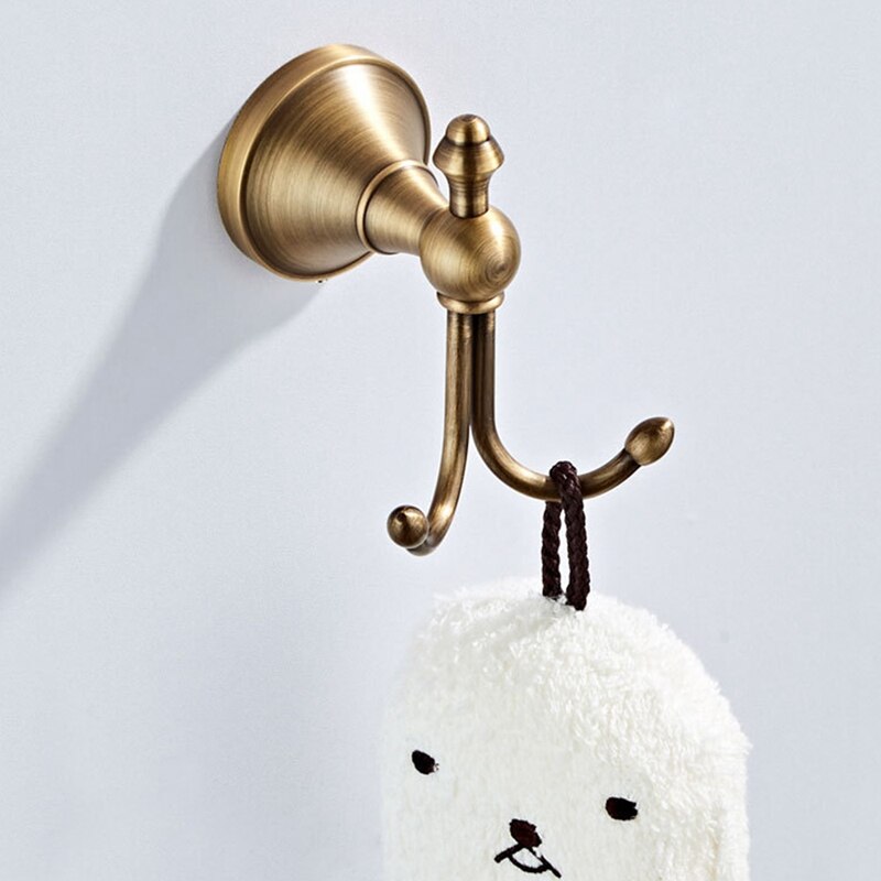 Wieszaki antyczny mosiądz haki na ręczniki ręcznik kąpielowy wieszak na płaszcze drzwi hak ścienny retro wystrój domu akcesoria łazienkowe
