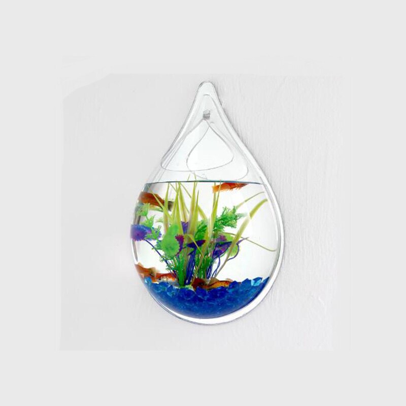 Acrylic Fish Bowl Wall Mount Fish Tank Aquarium Tank Aquatic Planting Cylinder Cup Crystal Fish Pot Aquaculture Cup