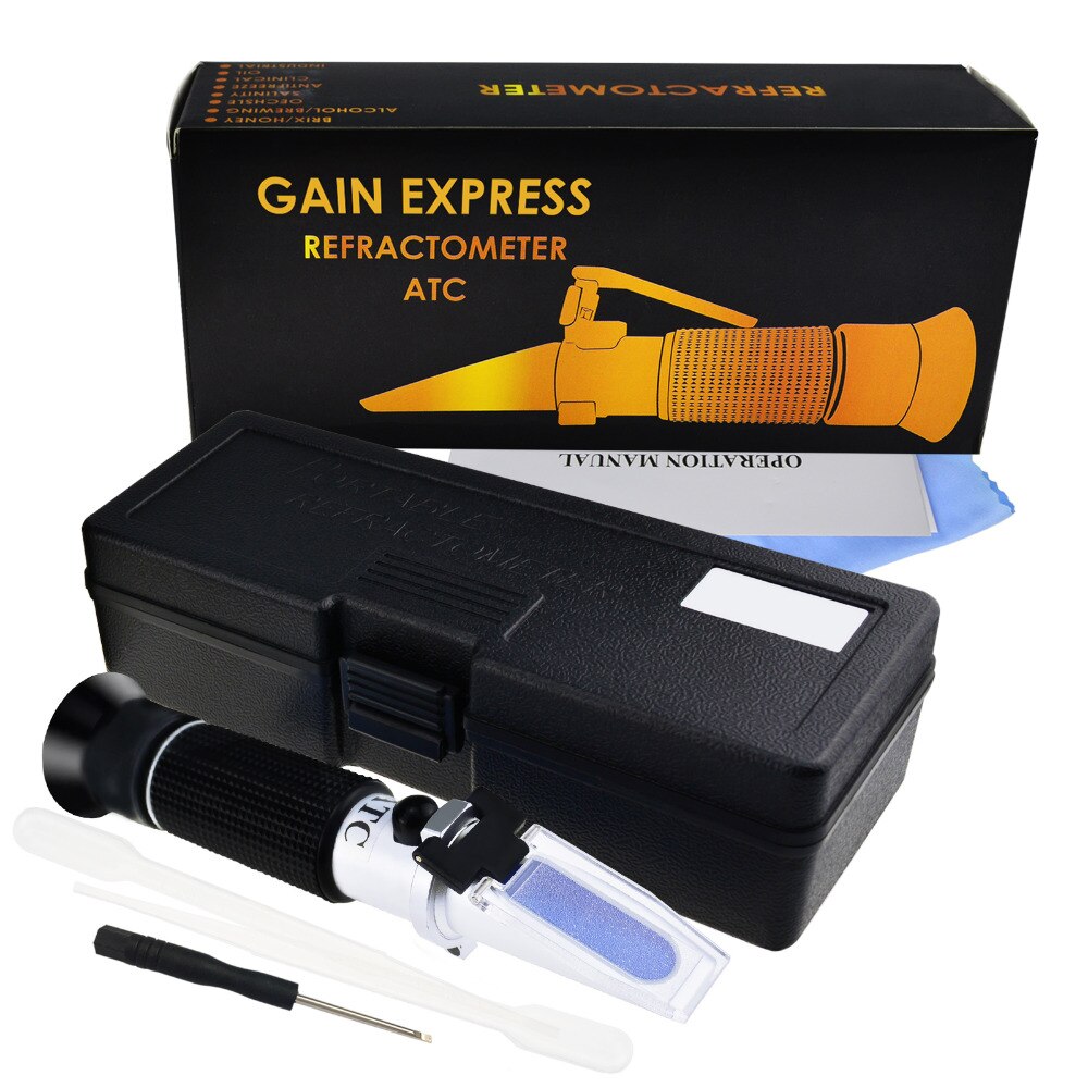 GOTOTOP Réfractomètre Brix Mètre 0‑32 % Brix Meter Tester Refractometer