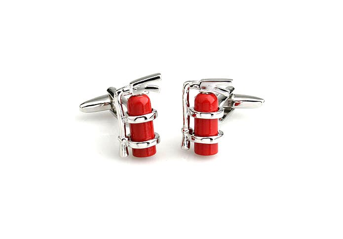 iGame Novelty Fire Extinguisher Cuff Links Red Color Copper Material For Fireman