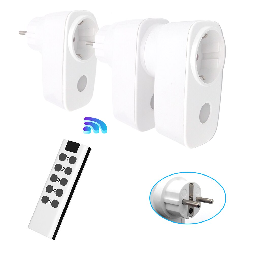 Msle Upgrade Draadloze Afstandsbediening Smart Socket Plug Outlet Adapter Eu Franse Rf 433Mhz Elektrische Schakelaar Thuis Night licht: 1 remoter 3 socket