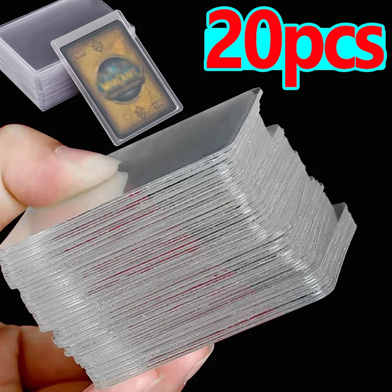 Fundas transparentes para tarjetas de juego, Protector exterior para tarjetas, fundas para carpetas de postales comerciales para tarjetas deportivas, para niños, 1-20 piezas