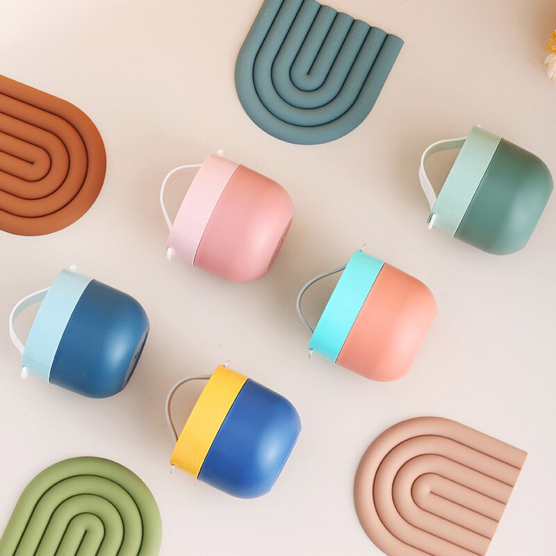 Portable Soup Cup Lunch Box Stainless Steel/Plastic Thermos Mug Food Container Thermal Cup Vacuum Bento Box With Spoon For Kids
