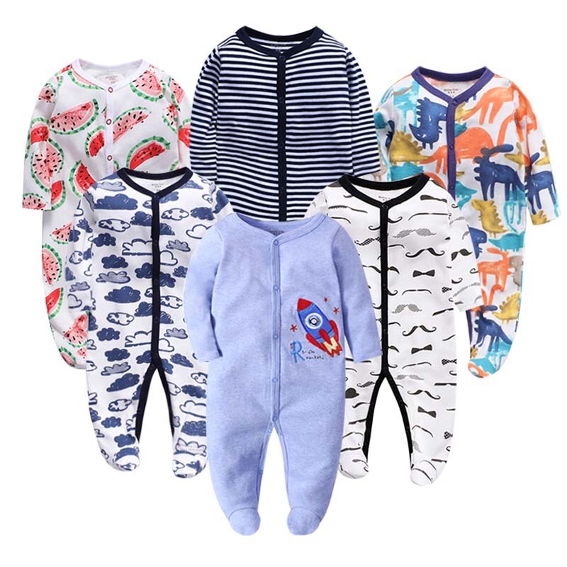 Babykleding met lange mouwen voor meisjes en jongens, rompertjes met lange mouwen, rompertjes voor baby's, pyjama's en rompertjes voor baby's vanaf 0-12 maanden.