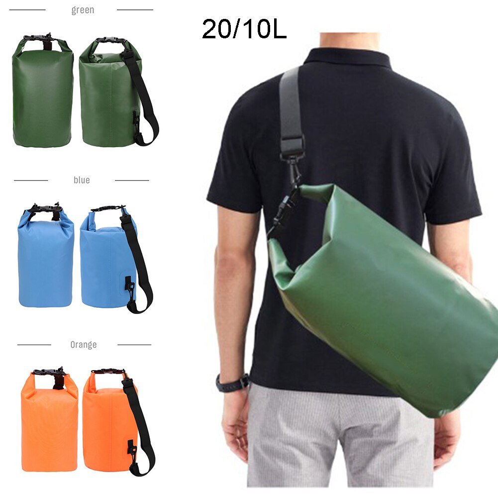 10/20L Waterproof Dry Bag Fishing Swimming Diving Camping Sailing Bag Durable TUP Plastic Storage Bag