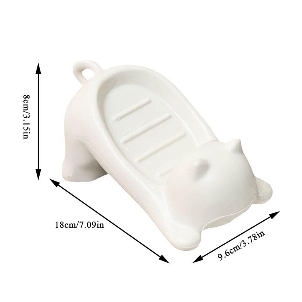 Seifenschale Drainable Schwamm Seife Bar Container Nette Katze-förmigen Kreative Wasser Ablauf Seife Tablett Waschen Schwamm Halfter Für Haushalt