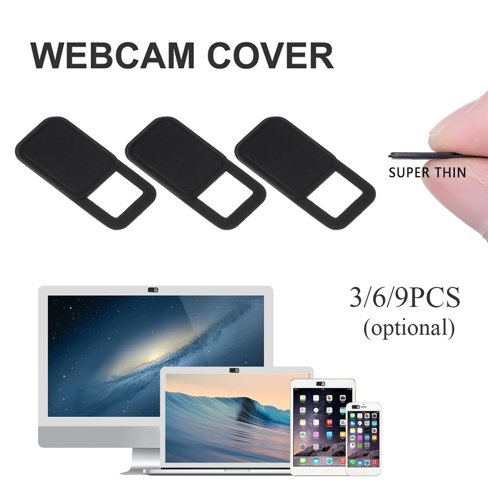 3/6/9 Pcs Shutter Magnet Slider Camera Cover Universal WebCam Cover for IPhone PC Laptops Mobile Phone Lens Privacy Sticker