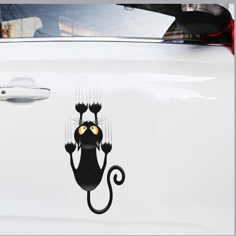 3D Simulatie Leuke Kat Persoonlijkheid Creatieve Auto Auto Sticker Hond Glas Auto Sticker Deur Kras Decoratieve Cover Sticker
