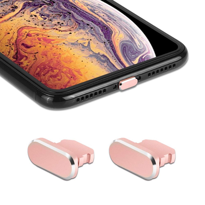 5 pcs Metal Dust plug Poort Opladen Voor iPhone XR XS Max X 8 8 P 7 7 P 6 S 6 6 P 5 s Mini Stof Plug Voor iPhone 5 SE Telefoon Accessoires