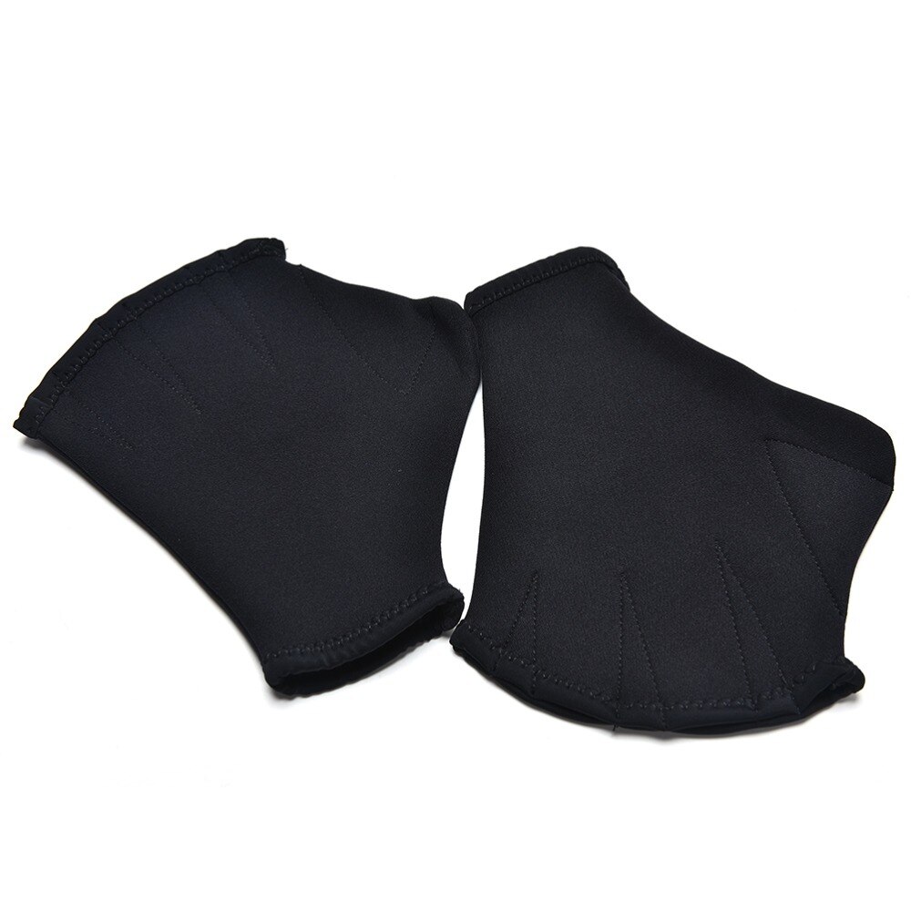 1Pair Surfing Webbed Gloves Swim Training Paddle Gloves Black Surfing Webbed Swim Diving Frog Fingerless Gloves