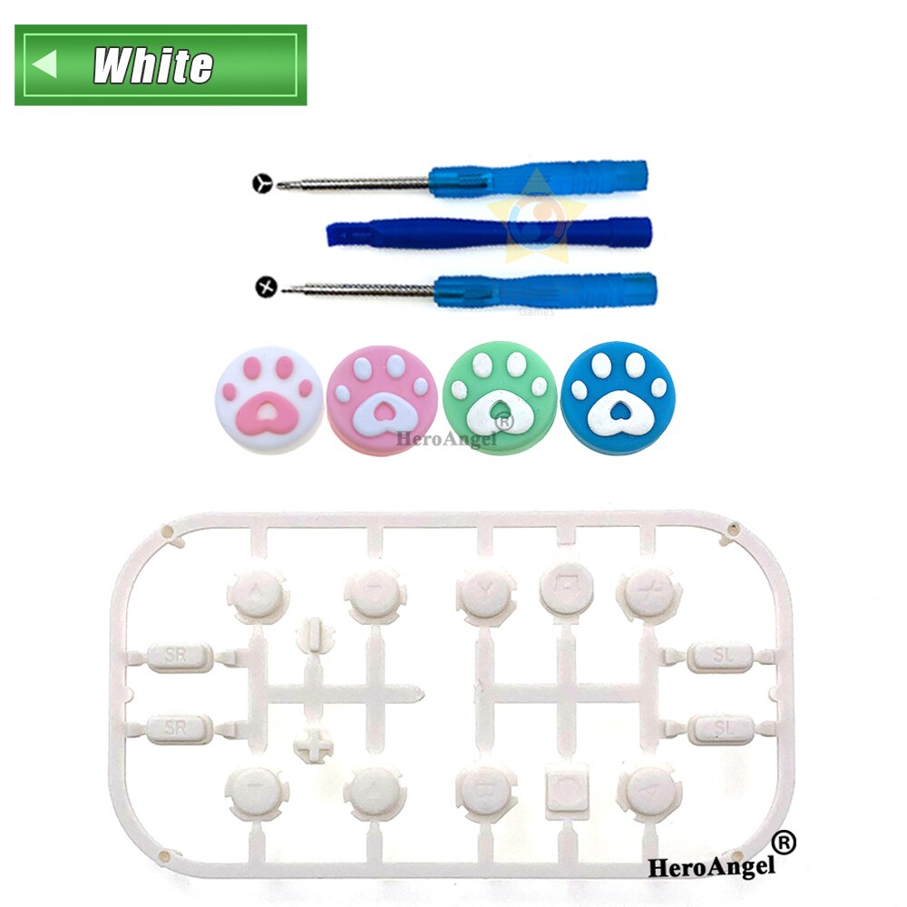 Replaceme ZL ZR L R Buttons Trigger Key Button for NS Nintendo Switch Pro Joy Con ABXY Controller Replacement Button Repair Part: White button only