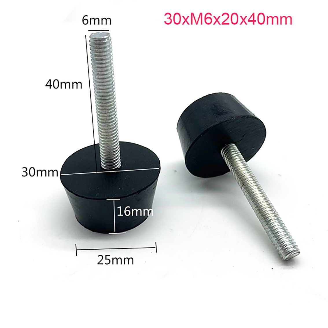 1-10Pcs M6 M8 M10 Black Rubber Adjustable Feet Pad Screw Chairs Furniture Leg Table Leveling Feet Pad Screw Anti-skid