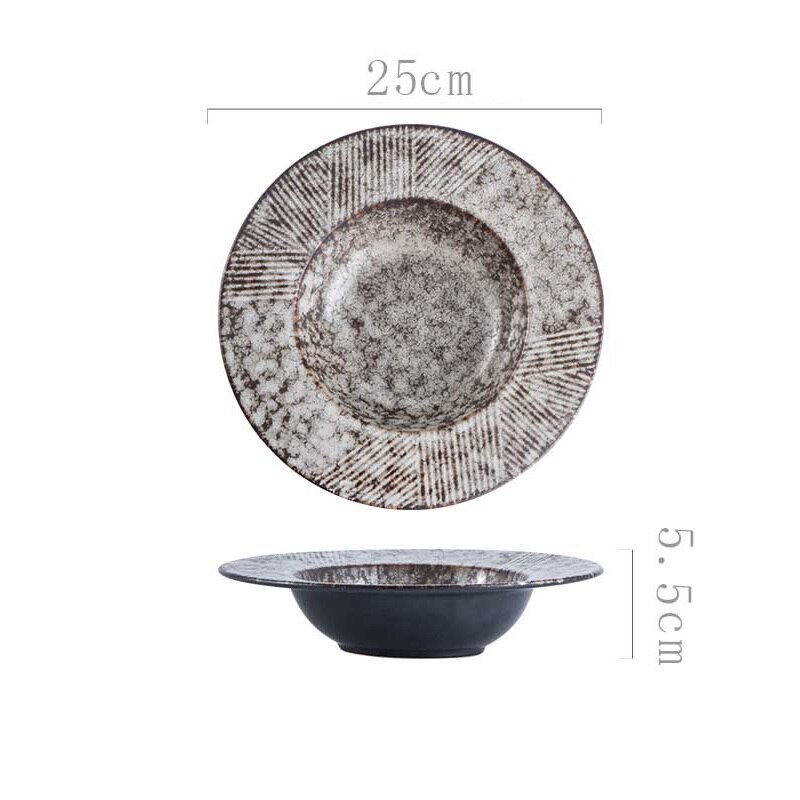 CHANSHOVA 10 cal ceramiczny kreatywny 450ml miska na makaron salaterka gruba zupa płyta osobowość chińska porcelana G327: 6