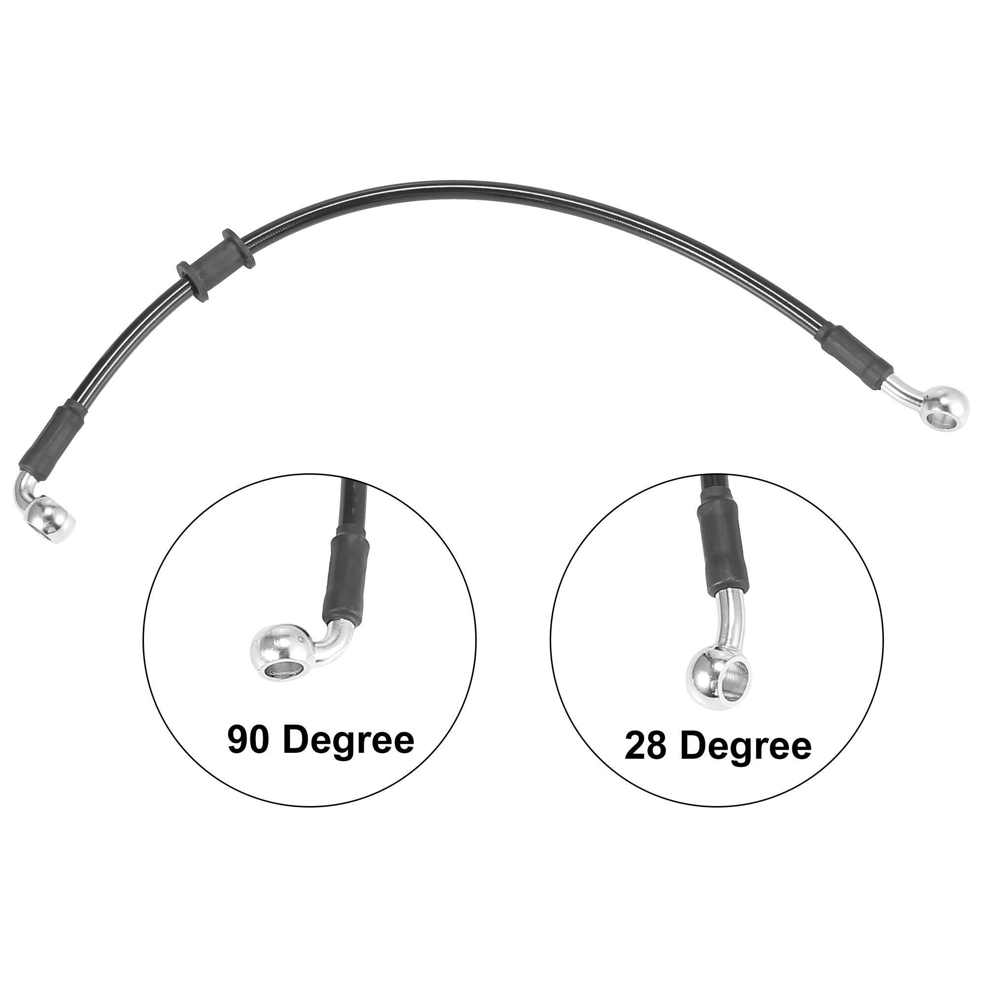 Motoforti-Tubo de manguera de aceite para embrague de freno de motocicleta, manguera trenzada de acero inoxidable, reforzada, hidráulica, Universal, 40cm