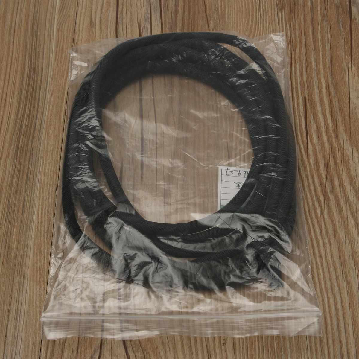 Black Wrap Gevlochten Kabel Mouw 6mm x 300cm Algemene Draad Pijp Slang Indoor Bedrading Bescherming Flexibele Nylon Mouw