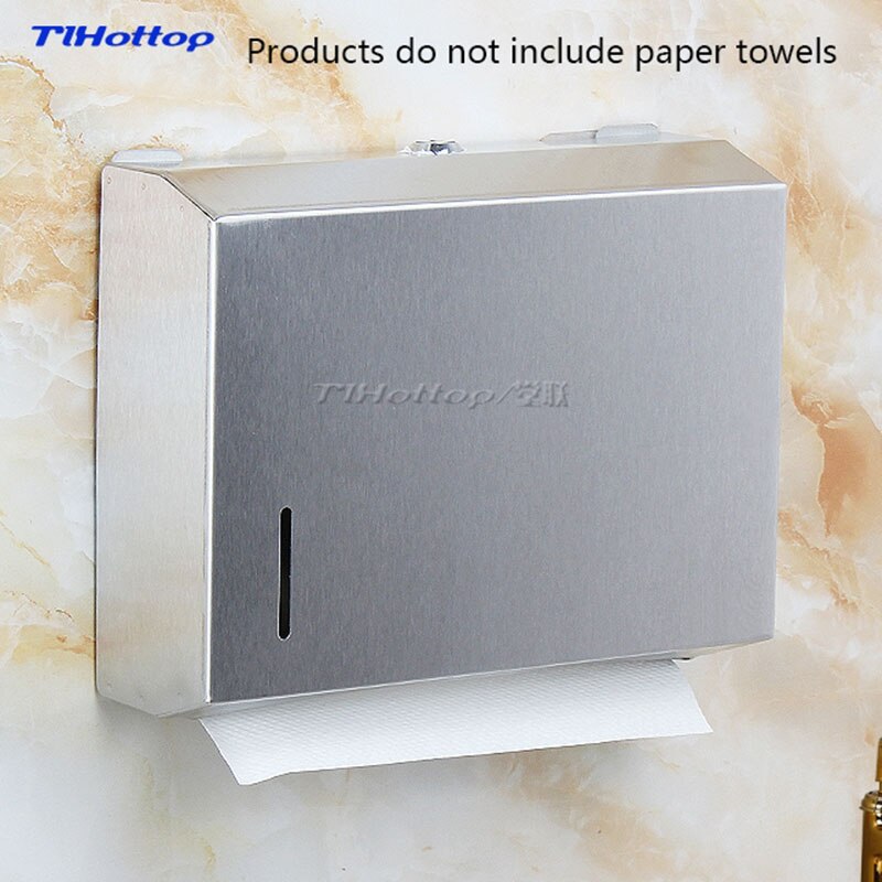 262*205*83mm Stainless Steel Manual Holder Dispenser Paper Towel Rack Butterfly Crown Gold Blue YH8013: Ordinary silver 1pc