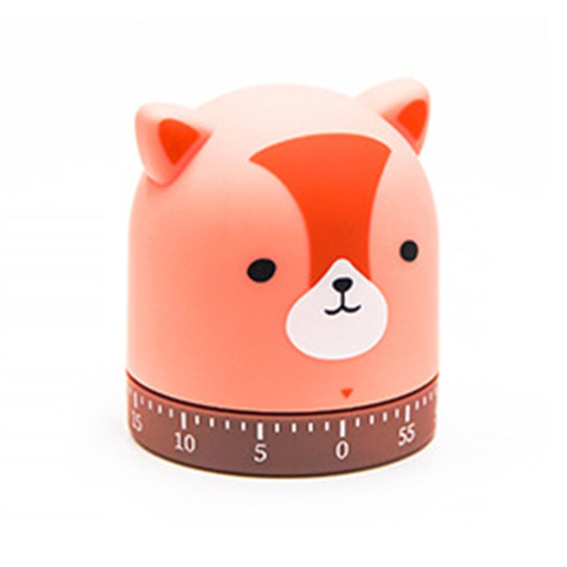 Cartoon Kitchen Timer Timer Timer Mechanical Countdown Learning Time Manager Countdown Reminder Kitchen Gadget: fox
