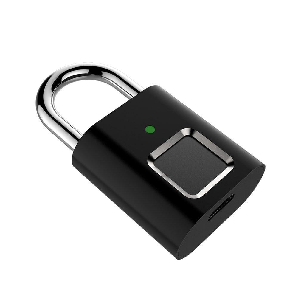 Candados inteligentes con huella digital para puerta, cerradura recargable para puerta, candado inteligente con huella digital, USB sin llave,