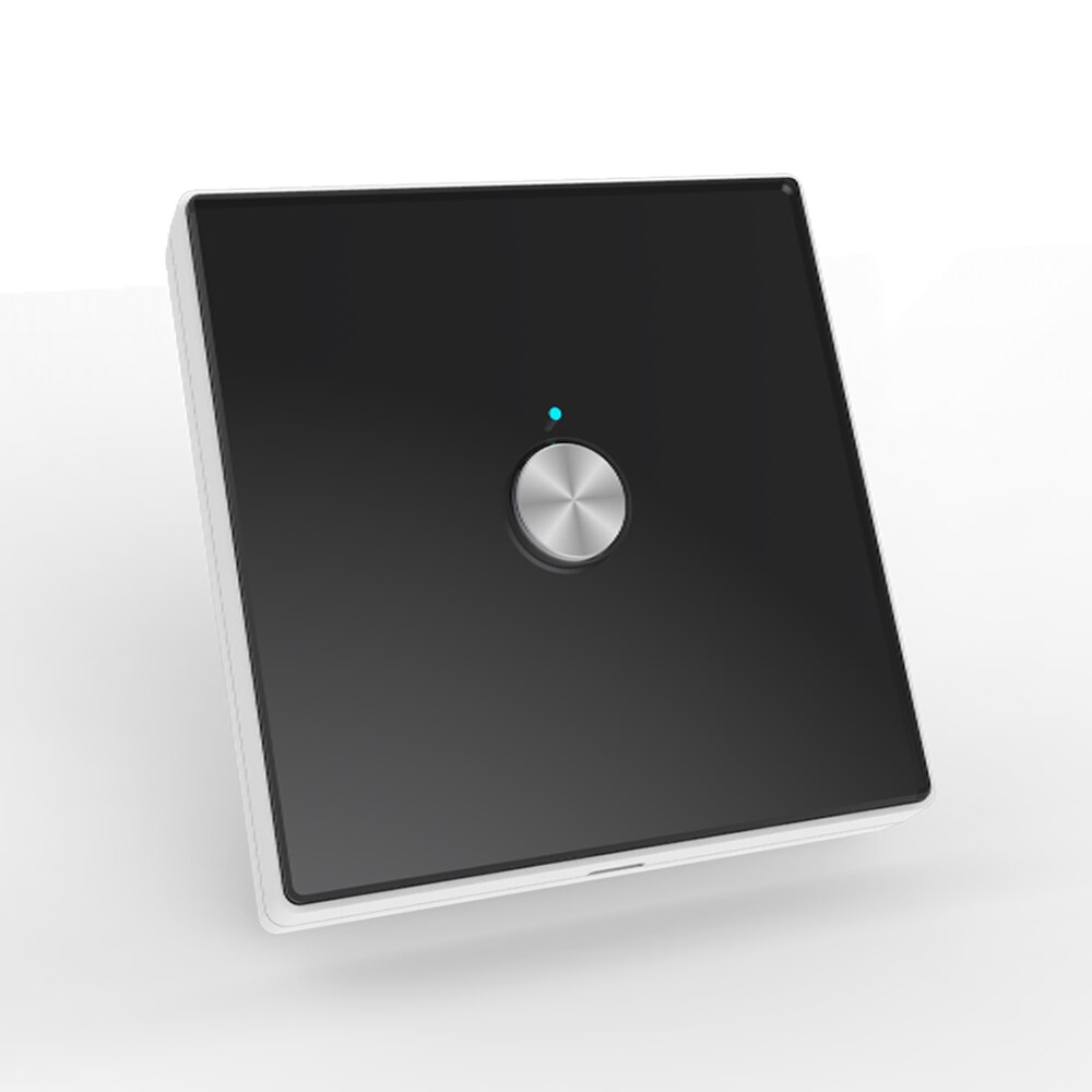 Wireless Remote Control Light Switch, Wireless Receiver Switch Panel 100V-240VAC 50/60HZ Safe for Living Light (1CH-black)