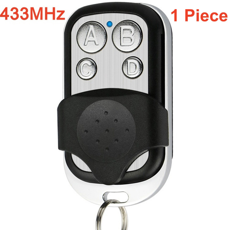 Ouvre-porte de Garage télécommandé 315MHz 433MHz, duplicateur de 4 boutons, clés de voiture sans fil, contrôleur de remplacement pour la sécurité de la maison: Argent