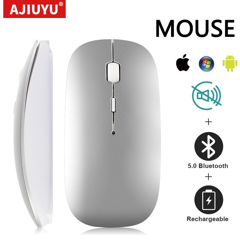 Bluetooth Mouse For APPle MacBook Air Pro Mac Book iMac Laptop PC Wireless Mouse Rechargeable Mute Gaming Mouse Mice