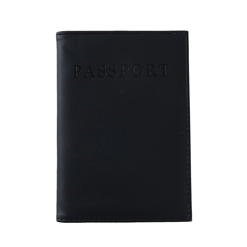 Solide Farbe Multi-Karte Passport Karte Karte Geldbörse Reisepass Schutz Brieftasche Visitenkarte Weichen Passport Abdeckung: black