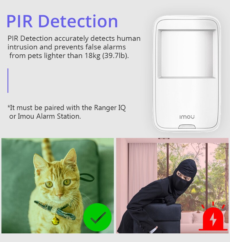 Dahua Alarm System Home Security WIFI Smart Wireless Motion Sensor Dete Remote Control Battery AI Alert Monitor PTR 433MHz 200m