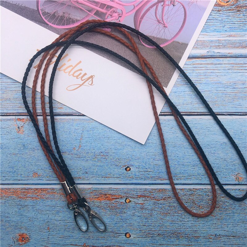 PU Mobile Phone Lanyard Straps Rope for Key Lanyard Metal Clip Hanging Neck Rope Lanyard para llaves key ring chain