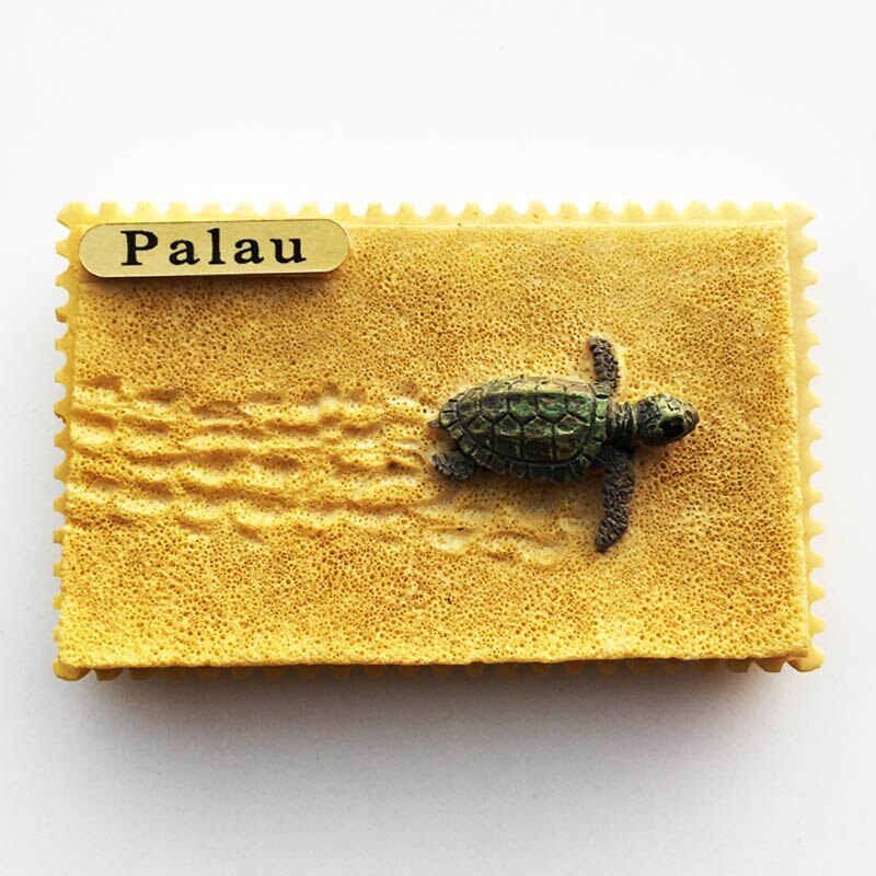 Palau Fridge Magnets Tourist Souvenirs 3D Stereo Tropical Lionfish Sea Turtle Magnetic Refrigerator Stickers Decoration: Sea Turtle