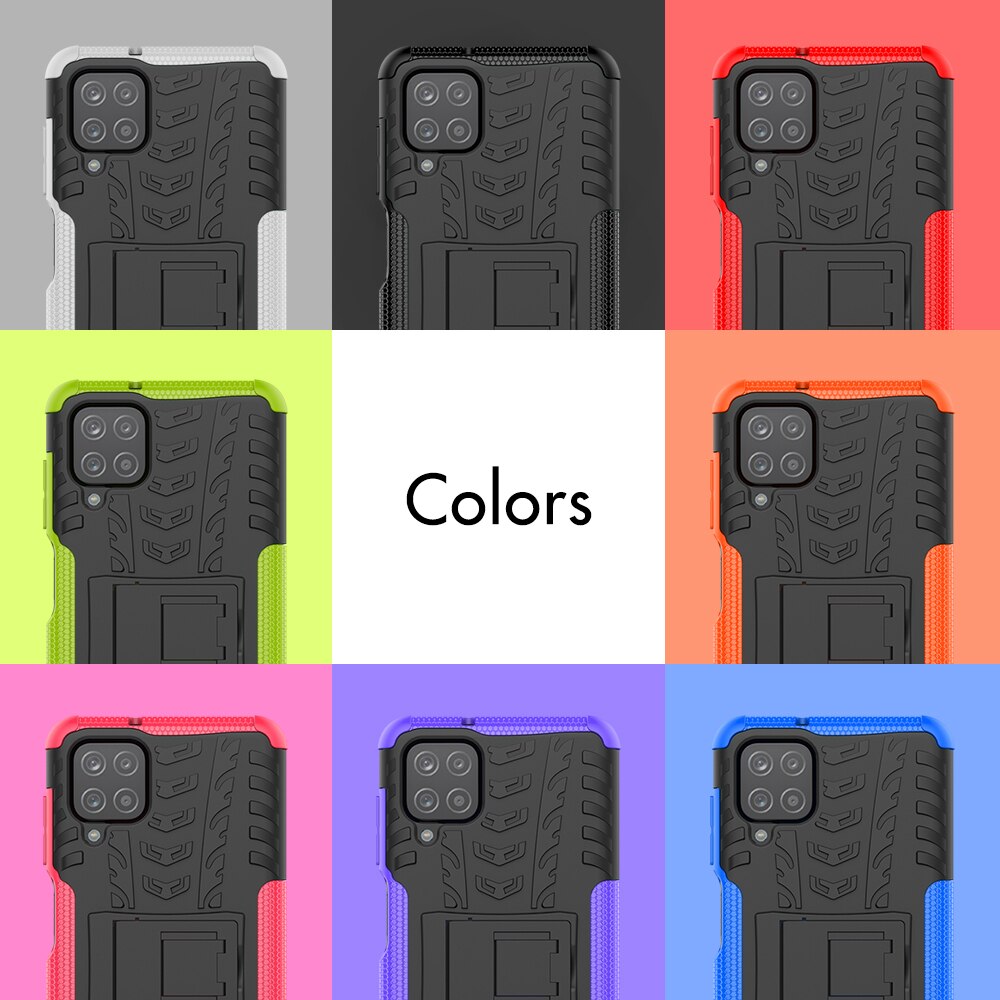 6.5 ''Shockproof Armor Rugged Bumper Shell Coque Voor Samsung Galaxy A12 GalaxyA12 5G 4G Case Fundas Pc tpu Stand Cover Behuizing