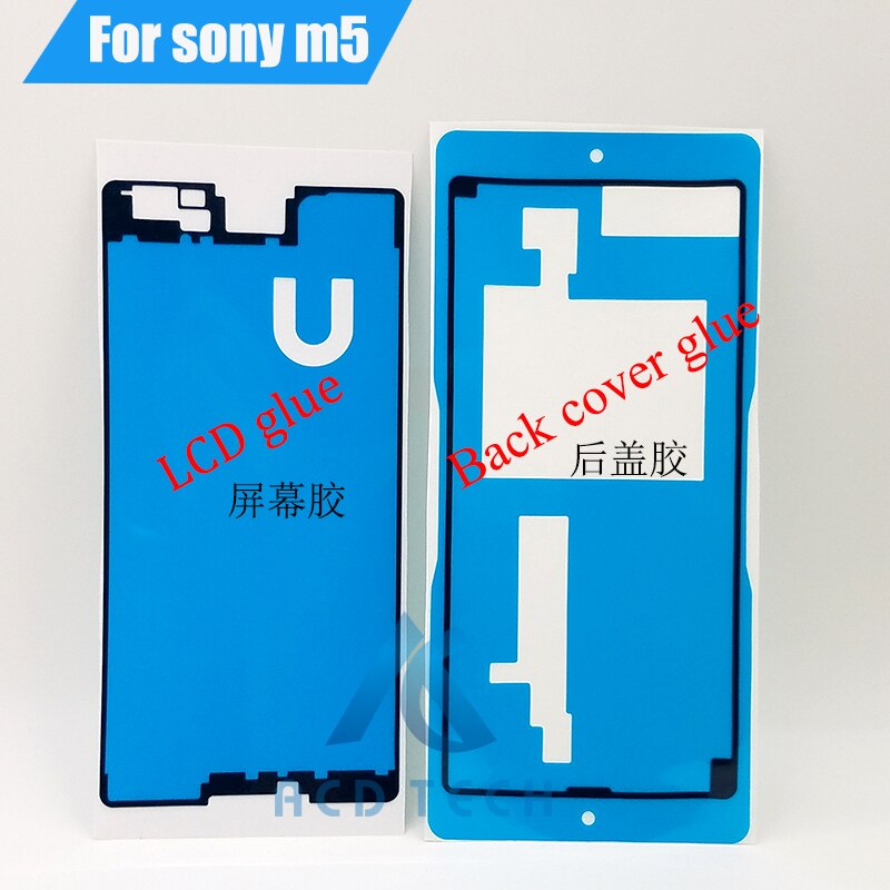 Dower Me For SONY Xperia M5 M5Dual E5603 E5606 E5653 Front LCD Display Screen + Back Cover Waterproof Adhesive Tape Sticker