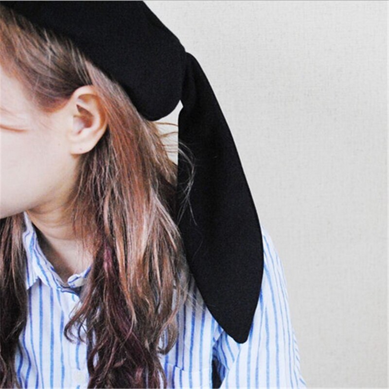 Zachte Meisje Student Baret Leuke Konijnenoren Stijlvolle Japanse Vrouwelijke Zoete Knoppen Cap Jonge Schilder Black Cap