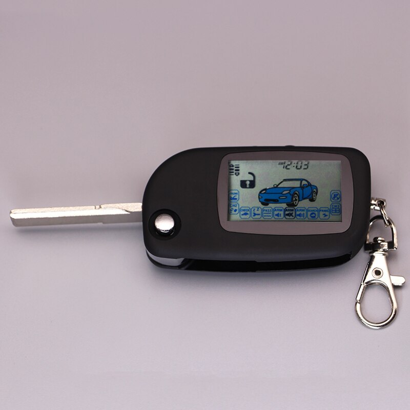 A6 Lcd Switchblade Keychain For Starline A6 Uncut Blade Fob Two Way Car Alarm System A6 Folding Car Flip Remote