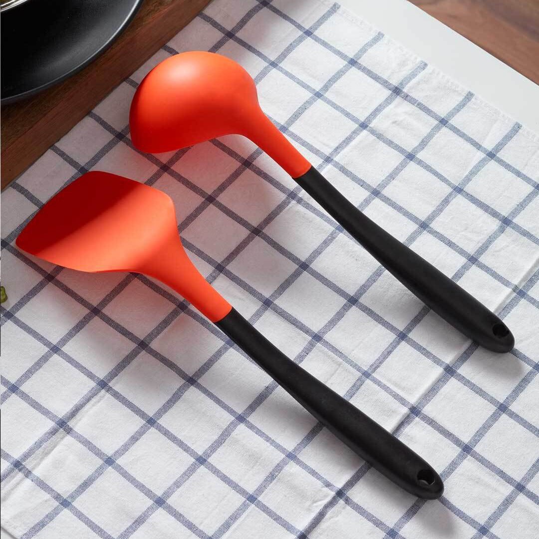 Original Xiaomi Silicone Gel Spoon Spatula Stainless Steel Anti-scalding Anti-skid Handle Kitchen Cooking Tools Utensils Smart